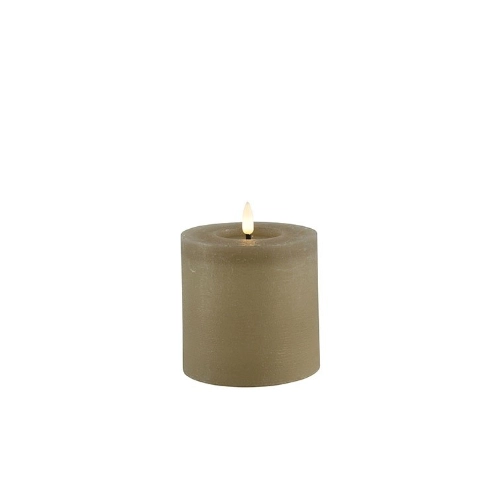 308 - LED Echtwachs Stumpenkerze