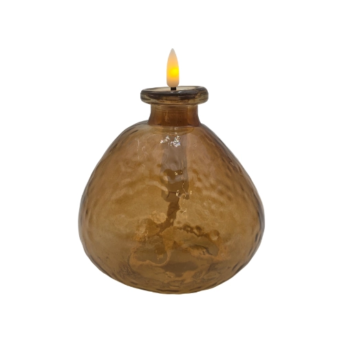 4486 - Flaschenvase mit LED Korken & Seil