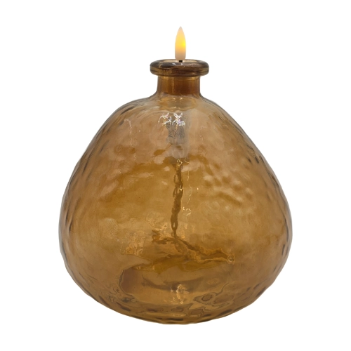 4487 - Flaschenvase mit LED Korken & Seil