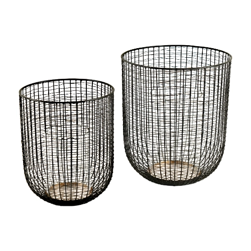 2312 - Windlicht mit Glas / 2-er Set